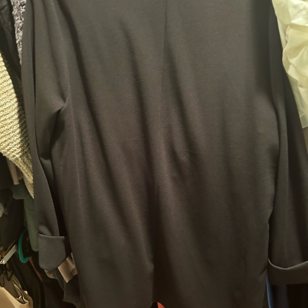 Black open front blazer NWT